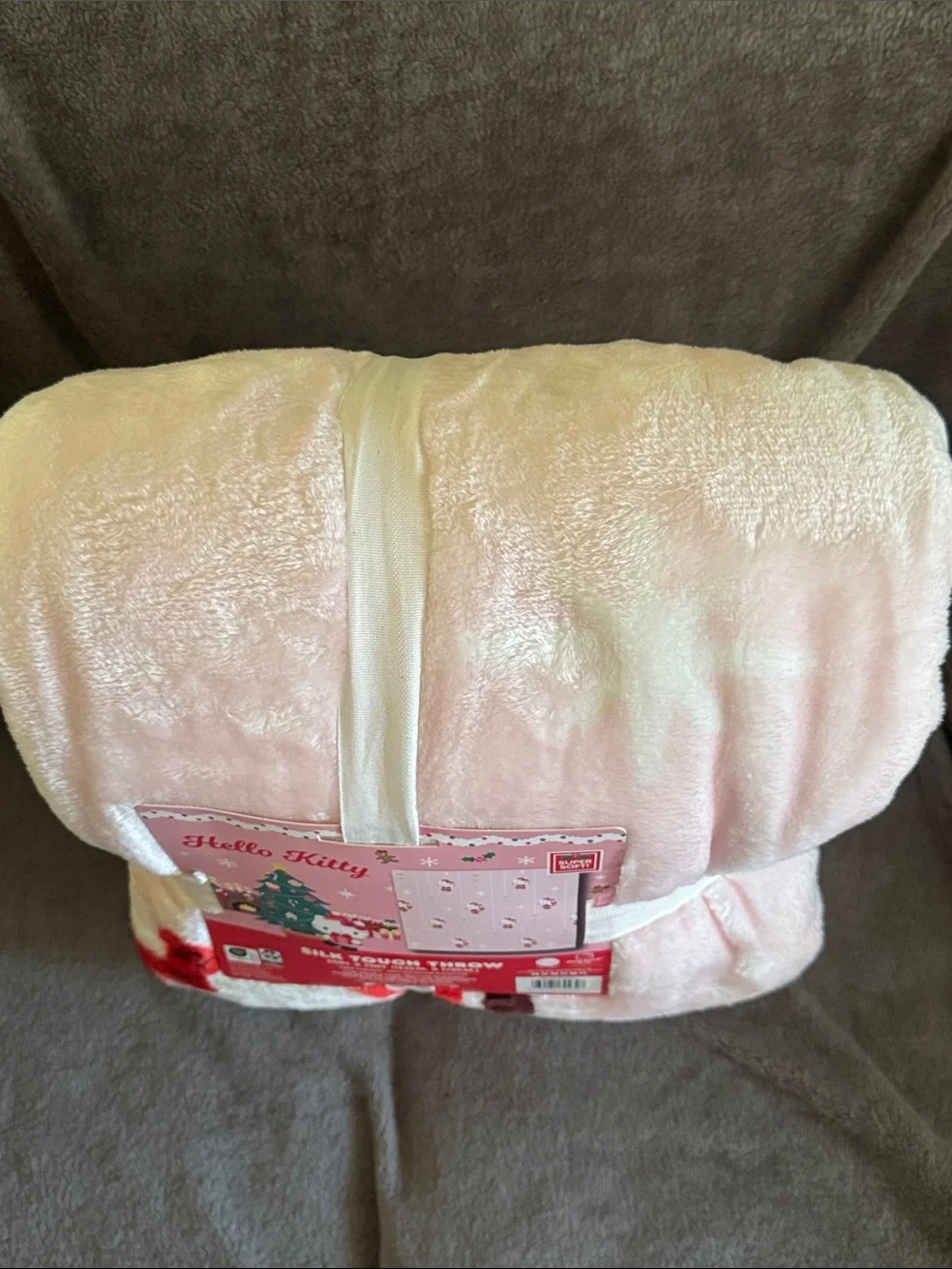 Sanrio Hello Kitty Pink Holiday Ornament Silk Touch Throw Blanket
